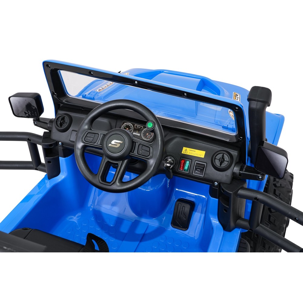 JOKO Elektrické autíčko Jeep Monster 4x200W, penové kolesá, kožené sedadlo, nosnosť 50kg, sedadlo pre Rodiča, modré