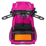 JOKO Elektrické autíčko Jeep Monster 4x200W, penové kolesá, kožené sedadlo, nosnosť 50kg, sedadlo pre Rodiča, ružové