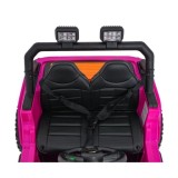 JOKO Elektrické autíčko Jeep Monster 4x200W, penové kolesá, kožené sedadlo, nosnosť 50kg, sedadlo pre Rodiča, ružové