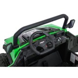 JOKO Elektrické autíčko Farmer X-POWER 4x200W 24V, kožené sedadlo 2 deti, Elektricky Vyklápacia vlečka, penové kolesá, zelené