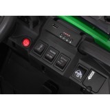 JOKO Elektrické autíčko Farmer X-POWER 4x200W 24V, kožené sedadlo 2 deti, Elektricky Vyklápacia vlečka, penové kolesá, zelené