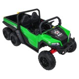 JOKO Elektrické autíčko Farmer X-POWER 4x200W 24V, kožené sedadlo 2 deti, Elektricky Vyklápacia vlečka, penové kolesá, zelené