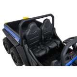 JOKO Elektrické autíčko Farmer X-POWER 4x200W 24V, kožené sedadlo 2 deti, Elektricky Vyklápacia vlečka, penové kolesá, modré