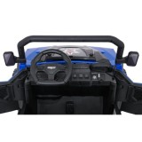 JOKO Elektrické autíčko Farmer X-POWER 4x200W 24V, kožené sedadlo 2 deti, Elektricky Vyklápacia vlečka, penové kolesá, modré