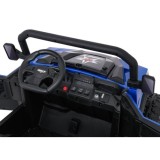 JOKO Elektrické autíčko Farmer X-POWER 4x200W 24V, kožené sedadlo 2 deti, Elektricky Vyklápacia vlečka, penové kolesá, modré