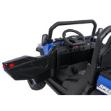 JOKO Elektrické autíčko Farmer X-POWER 4x200W 24V, kožené sedadlo 2 deti, Elektricky Vyklápacia vlečka, penové kolesá, modré
