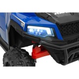 JOKO Elektrické autíčko Farmer X-POWER 4x200W 24V, kožené sedadlo 2 deti, Elektricky Vyklápacia vlečka, penové kolesá, modré