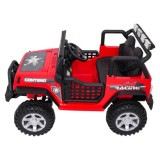 JOKO Elektrické autíčko Jeep BEAST 4x4, kožené sedadlo, penové kolesá, Funkcia Hojdania, Nosnosť 50kg, FM rádio, červené