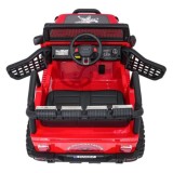 JOKO Elektrické autíčko Jeep BEAST 4x4, kožené sedadlo, penové kolesá, Funkcia Hojdania, Nosnosť 50kg, FM rádio, červené