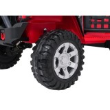 JOKO Elektrické autíčko Jeep BEAST 4x4, kožené sedadlo, penové kolesá, Funkcia Hojdania, Nosnosť 50kg, FM rádio, červené