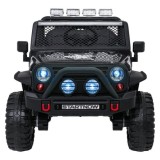 JOKO Elektrické autíčko Jeep BEAST 4x4, kožené sedadlo, penové kolesá, Funkcia Hojdania, Nosnosť 50kg, FM rádio, čierne