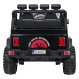 JOKO Elektrické autíčko Jeep BEAST 4x4, kožené sedadlo, penové kolesá, Funkcia Hojdania, Nosnosť 50kg, FM rádio, čierne