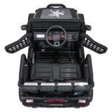 JOKO Elektrické autíčko Jeep BEAST 4x4, kožené sedadlo, penové kolesá, Funkcia Hojdania, Nosnosť 50kg, FM rádio, čierne