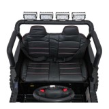 JOKO Elektrické autíčko Jeep BEAST 4x4, kožené sedadlo, penové kolesá, Funkcia Hojdania, Nosnosť 50kg, FM rádio, čierne