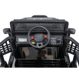 JOKO Elektrické autíčko Jeep BEAST 4x4, kožené sedadlo, penové kolesá, Funkcia Hojdania, Nosnosť 50kg, FM rádio, čierne