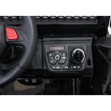 JOKO Elektrické autíčko Jeep BEAST 4x4, kožené sedadlo, penové kolesá, Funkcia Hojdania, Nosnosť 50kg, FM rádio, čierne