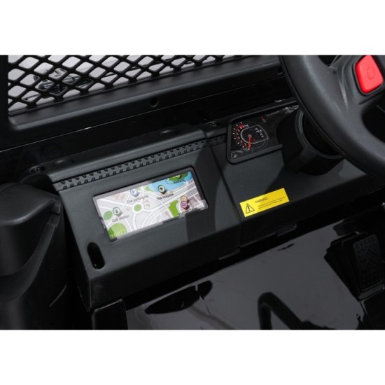 JOKO Elektrické autíčko Jeep BEAST 4x4, kožené sedadlo, penové kolesá, Funkcia Hojdania, Nosnosť 50kg, FM rádio, čierne