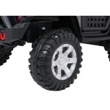 JOKO Elektrické autíčko Jeep BEAST 4x4, kožené sedadlo, penové kolesá, Funkcia Hojdania, Nosnosť 50kg, FM rádio, čierne