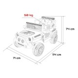 JOKO Elektrické autíčko Jeep BEAST 4x4, kožené sedadlo, penové kolesá, Funkcia Hojdania, Nosnosť 50kg, FM rádio, čierne