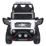 JOKO Elektrické autíčko Jeep BEAST 4x4, kožené sedadlo, penové kolesá, Funkcia Hojdania, Nosnosť 50kg, FM rádio, biele