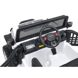 JOKO Elektrické autíčko Jeep BEAST 4x4, kožené sedadlo, penové kolesá, Funkcia Hojdania, Nosnosť 50kg, FM rádio, biele