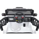 JOKO Elektrické autíčko Jeep BEAST 4x4, kožené sedadlo, penové kolesá, Funkcia Hojdania, Nosnosť 50kg, FM rádio, biele
