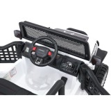JOKO Elektrické autíčko Jeep BEAST 4x4, kožené sedadlo, penové kolesá, Funkcia Hojdania, Nosnosť 50kg, FM rádio, biele