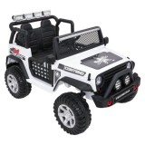 JOKO Elektrické autíčko Jeep BEAST 4x4, kožené sedadlo, penové kolesá, Funkcia Hojdania, Nosnosť 50kg, FM rádio, biele