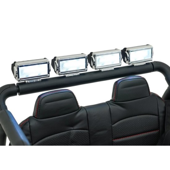 JOKO Elektrické autíčko Jeep BEAST 4x4, kožené sedadlo, penové kolesá, Funkcia Hojdania, Nosnosť 50kg, FM rádio, biele