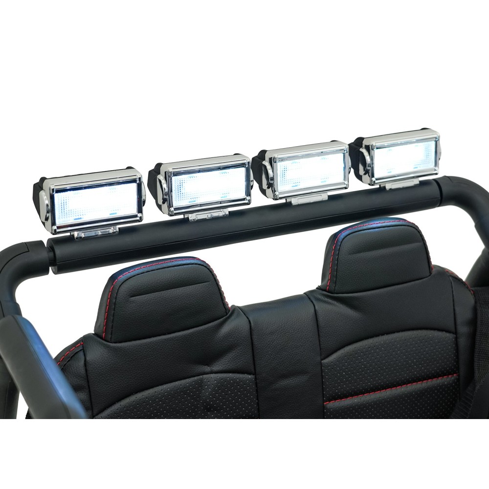 JOKO Elektrické autíčko Jeep BEAST 4x4, kožené sedadlo, penové kolesá, Funkcia Hojdania, Nosnosť 50kg, FM rádio, biele