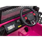 JOKO Elektrické autíčko Jeep BEAST 4x4, kožené sedadlo, penové kolesá, Funkcia Hojdania, Nosnosť 50kg, FM rádio, ružové