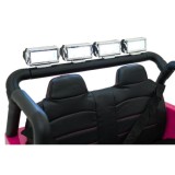 JOKO Elektrické autíčko Jeep BEAST 4x4, kožené sedadlo, penové kolesá, Funkcia Hojdania, Nosnosť 50kg, FM rádio, ružové