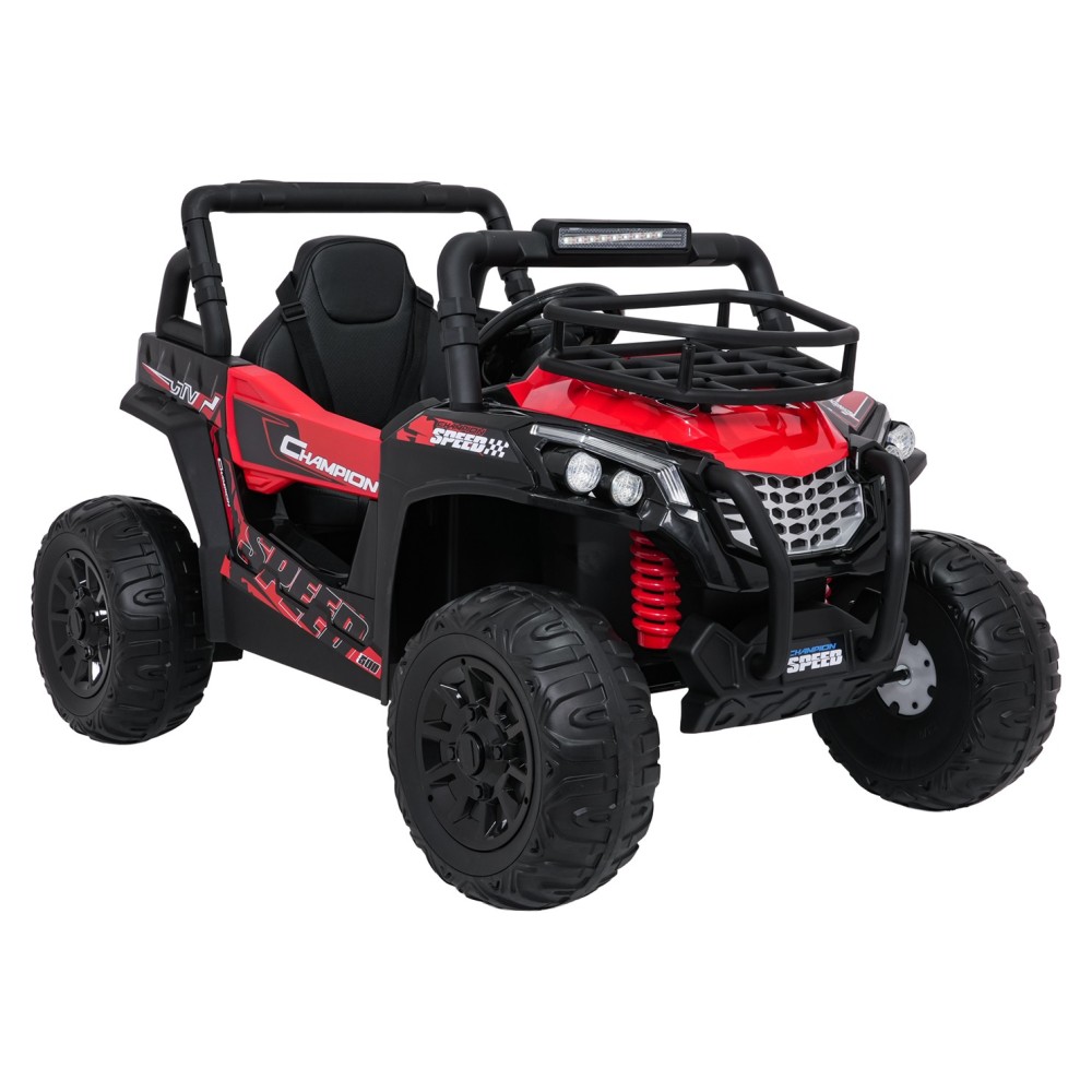 JOKO Elektrické autíčko Terénne Buggy UTV LIFT  4x100W, penové kolesá, kožené sedadlo, červené