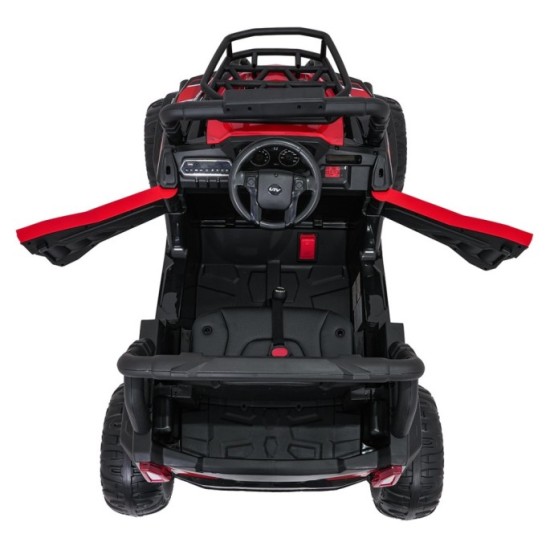 JOKO Elektrické autíčko Terénne Buggy UTV LIFT  4x100W, penové kolesá, kožené sedadlo, červené