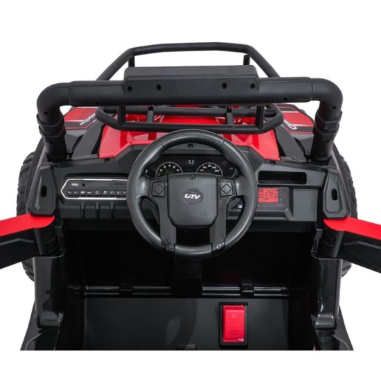 JOKO Elektrické autíčko Terénne Buggy UTV LIFT  4x100W, penové kolesá, kožené sedadlo, červené