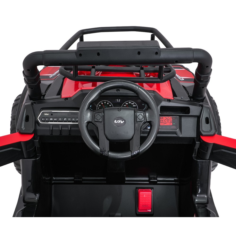JOKO Elektrické autíčko Terénne Buggy UTV LIFT  4x100W, penové kolesá, kožené sedadlo, červené