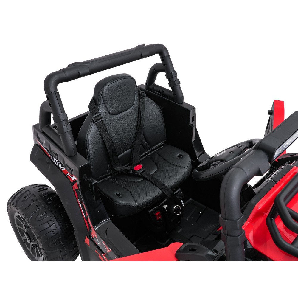 JOKO Elektrické autíčko Terénne Buggy UTV LIFT  4x100W, penové kolesá, kožené sedadlo, červené