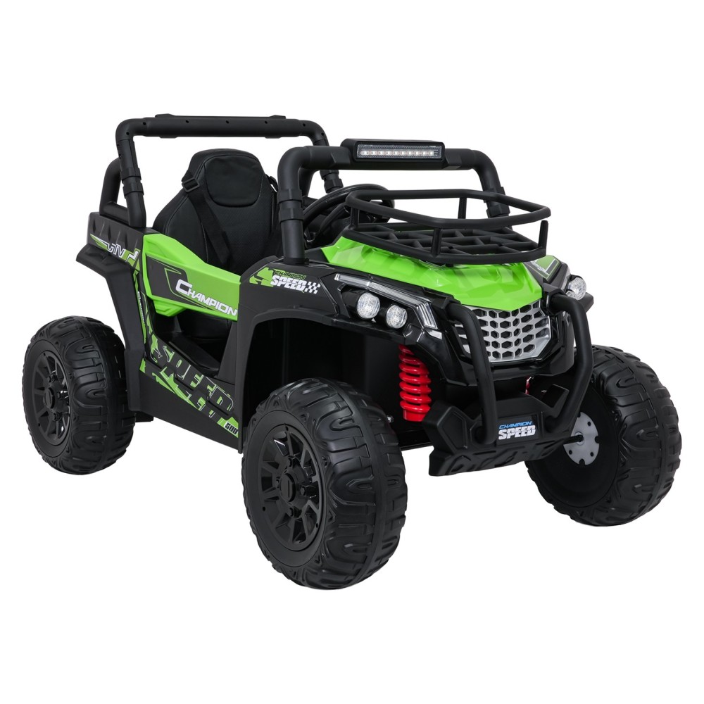 JOKO Elektrické autíčko Terénne Buggy UTV LIFT 4x100W, penové kolesá, kožené sedadlo, zelené