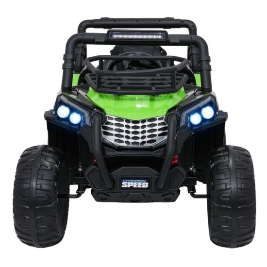 JOKO Elektrické autíčko Terénne Buggy UTV LIFT 4x100W, penové kolesá, kožené sedadlo, zelené