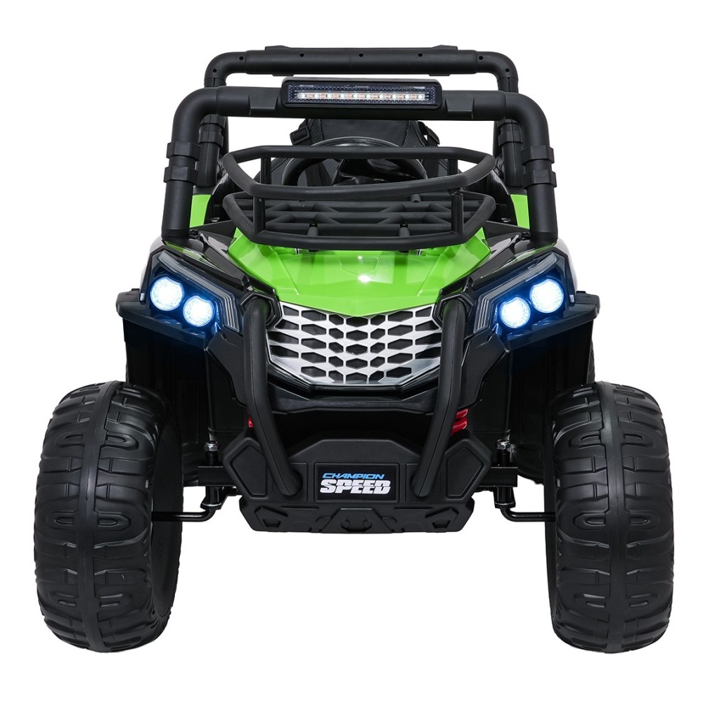 JOKO Elektrické autíčko Terénne Buggy UTV LIFT 4x100W, penové kolesá, kožené sedadlo, zelené