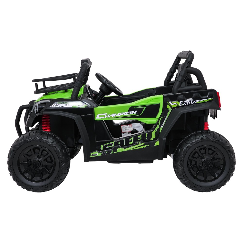 JOKO Elektrické autíčko Terénne Buggy UTV LIFT 4x100W, penové kolesá, kožené sedadlo, zelené