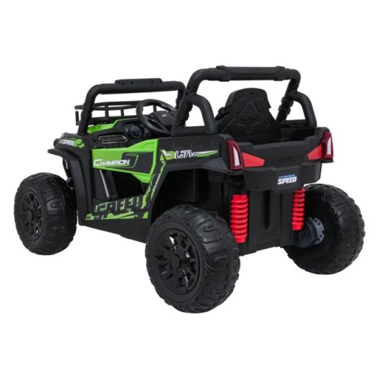 JOKO Elektrické autíčko Terénne Buggy UTV LIFT 4x100W, penové kolesá, kožené sedadlo, zelené
