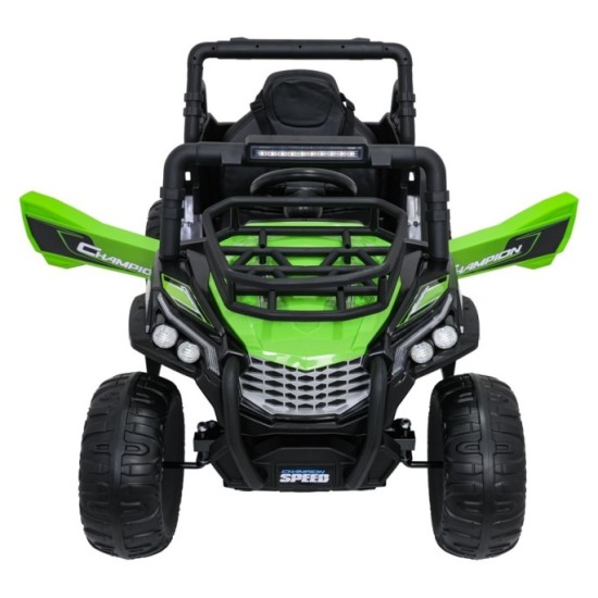 JOKO Elektrické autíčko Terénne Buggy UTV LIFT 4x100W, penové kolesá, kožené sedadlo, zelené