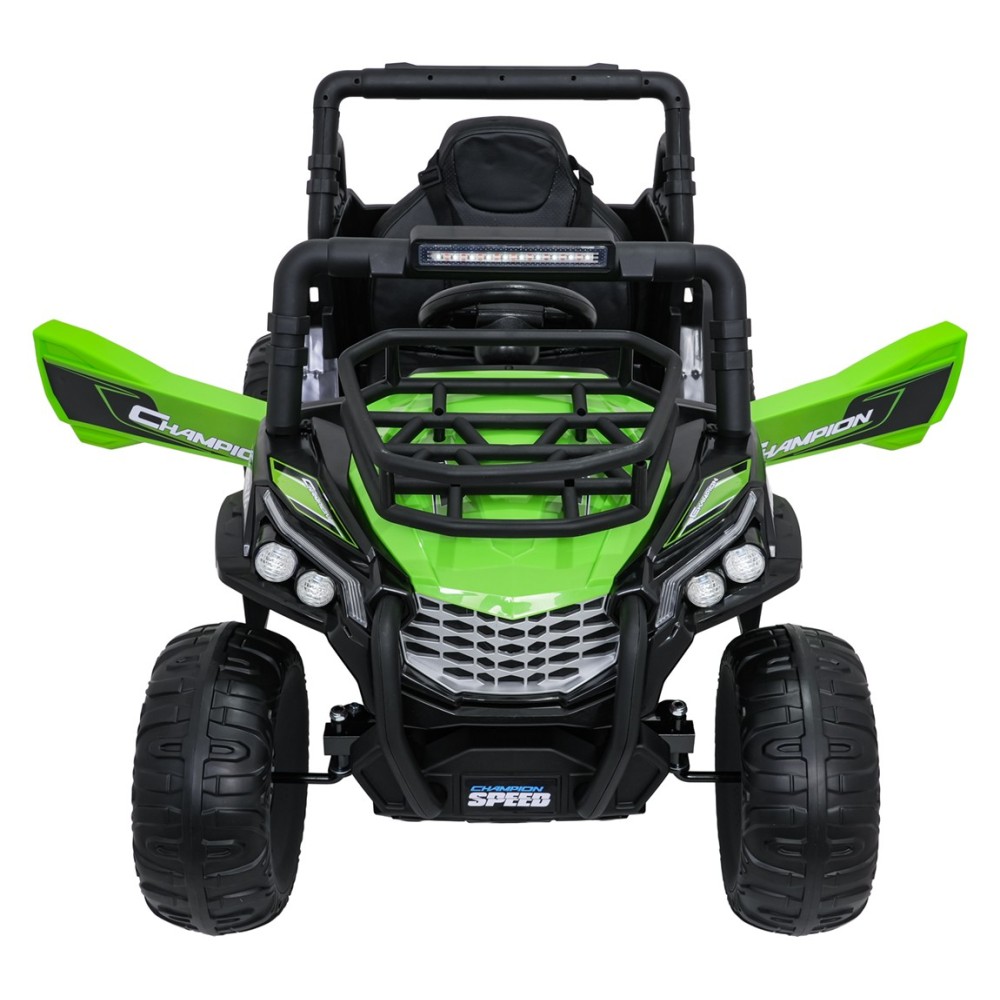 JOKO Elektrické autíčko Terénne Buggy UTV LIFT 4x100W, penové kolesá, kožené sedadlo, zelené