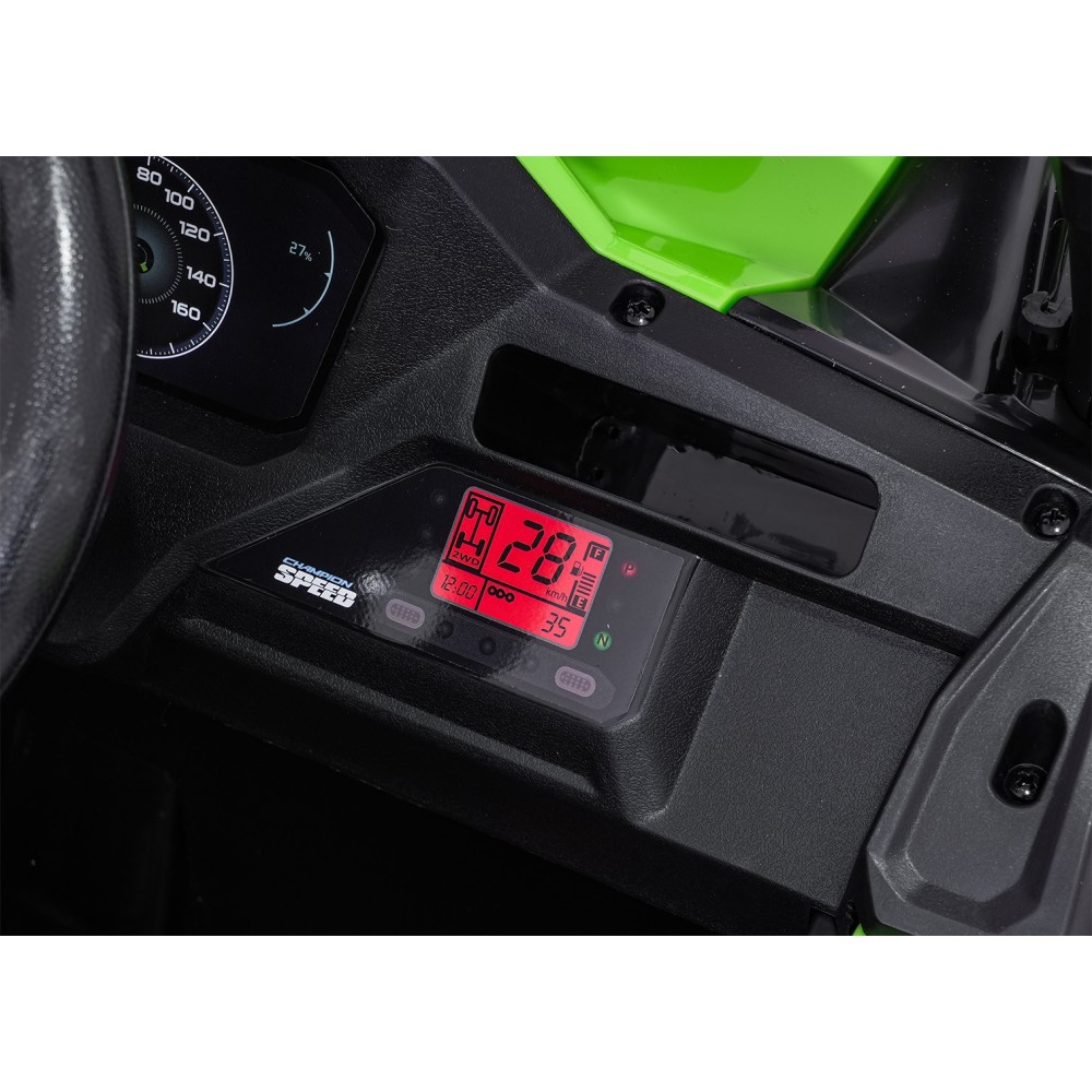 JOKO Elektrické autíčko Terénne Buggy UTV LIFT 4x100W, penové kolesá, kožené sedadlo, zelené