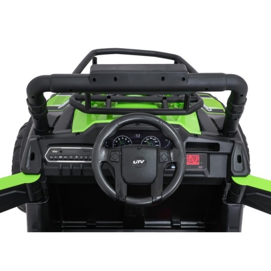 JOKO Elektrické autíčko Terénne Buggy UTV LIFT 4x100W, penové kolesá, kožené sedadlo, zelené