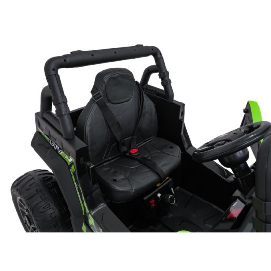 JOKO Elektrické autíčko Terénne Buggy UTV LIFT 4x100W, penové kolesá, kožené sedadlo, zelené