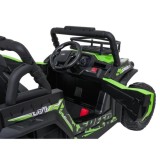 JOKO Elektrické autíčko Terénne Buggy UTV LIFT 4x100W, penové kolesá, kožené sedadlo, zelené
