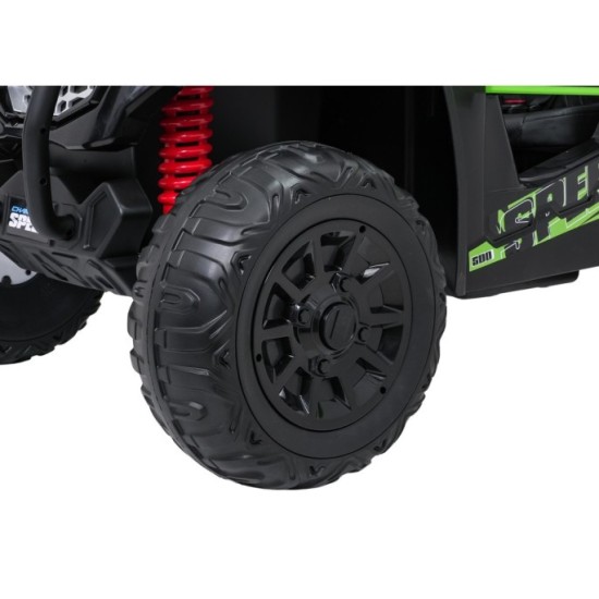 JOKO Elektrické autíčko Terénne Buggy UTV LIFT 4x100W, penové kolesá, kožené sedadlo, zelené