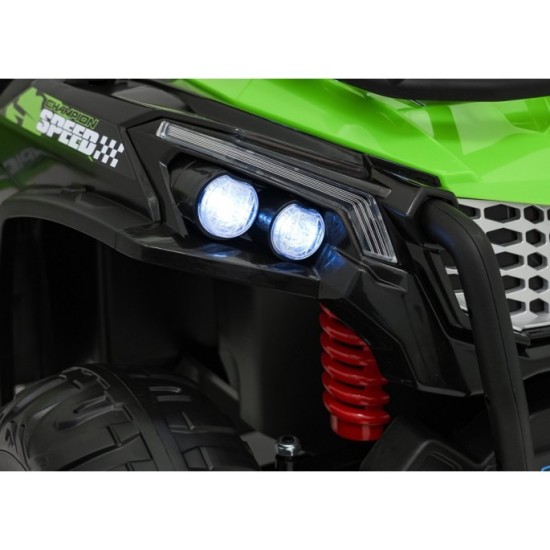 JOKO Elektrické autíčko Terénne Buggy UTV LIFT 4x100W, penové kolesá, kožené sedadlo, zelené